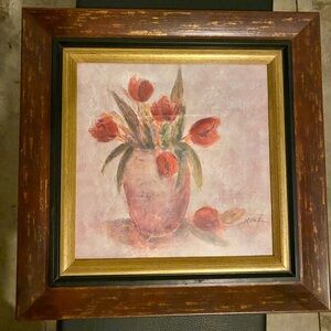 Two Tulip Essence Wall Art by Joyce Combs - Neutral Tones